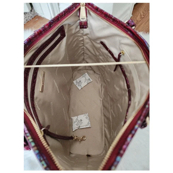 NWT Brahmin Medium Asher Sangria Melbourne Tote/dustbag - Picture 9 of 12